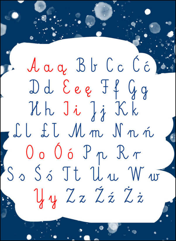 Galeria Plakatu, Alfabet Montessori Kosmos Ii, 50x70 cm