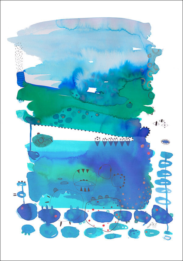 Galeria Plakatu, Plakat, Abstrakcja V, Pod Wodą, 61x91,5 cm