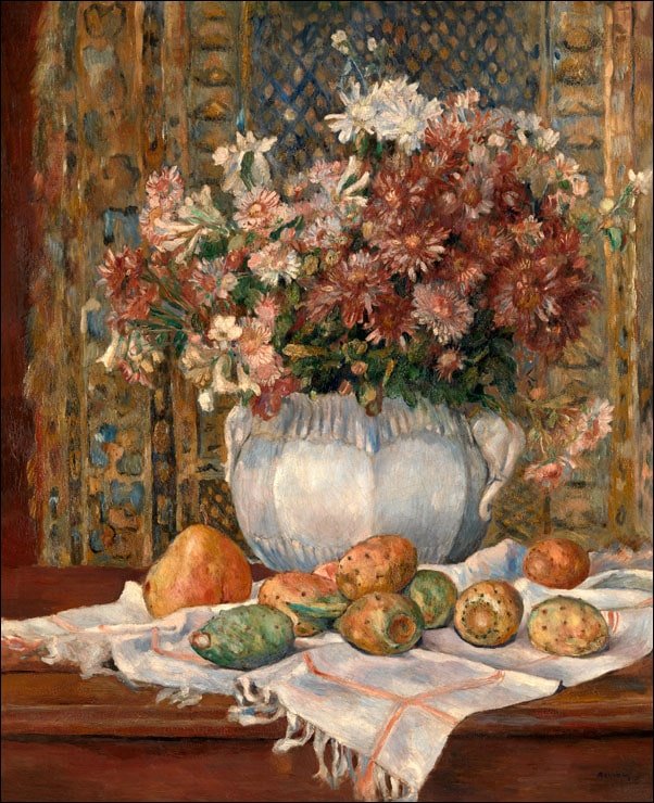 Galeria Plakatu, Plakat, Still Life With Flowers And Prickly Pears, Auguste Renoir, 21x29,7 cm