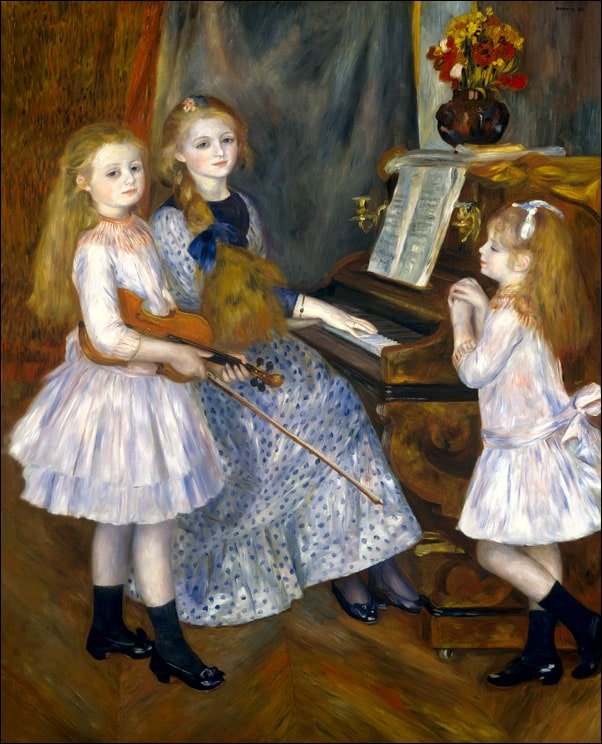 Galeria Plakatu, Plakat, The Daughters Of Catulle Mendès, Huguette (1871–1964), Claudine (1876–1937), And Helyonne (1879–1955), Auguste Renoir, 40x50