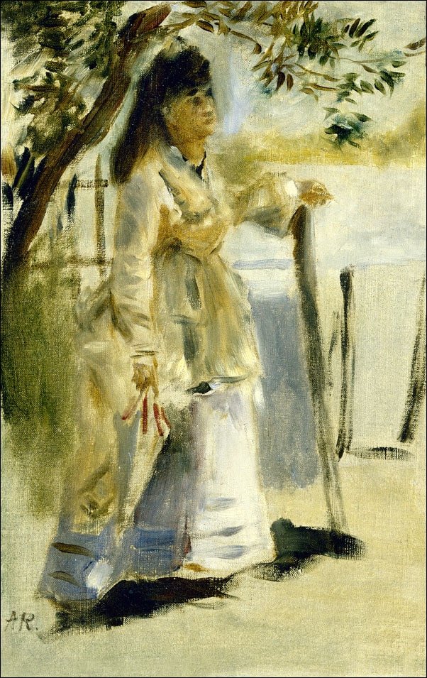 Galeria Plakatu, Plakat, Woman By A Fence, Auguste Renoir, 30x40 cm