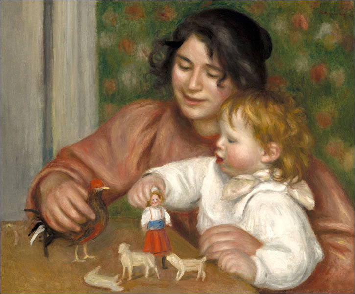 Galeria Plakatu, Plakat, Child With Toys   Gabrielle And The Artist_S Son, Jean, Auguste Renoir, 70x50 cm