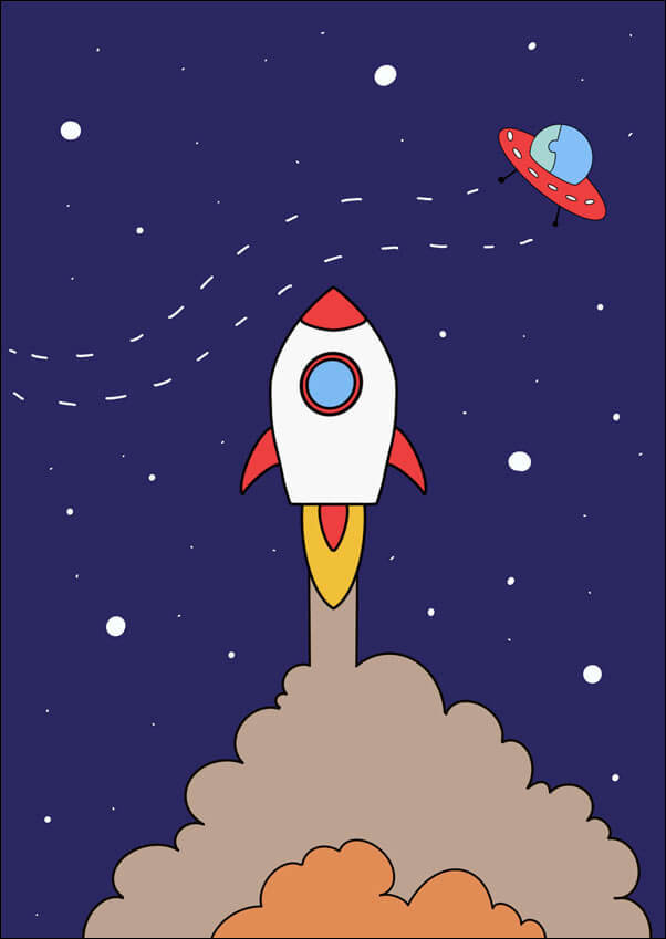 Galeria Plakatu, Plakat, Lot w kosmos, 61x91,5 cm