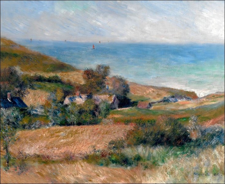 Galeria Plakatu, Plakat, View of the Seacoast near Wargemont in Normandy, Auguste Renoir, 50x40 cm