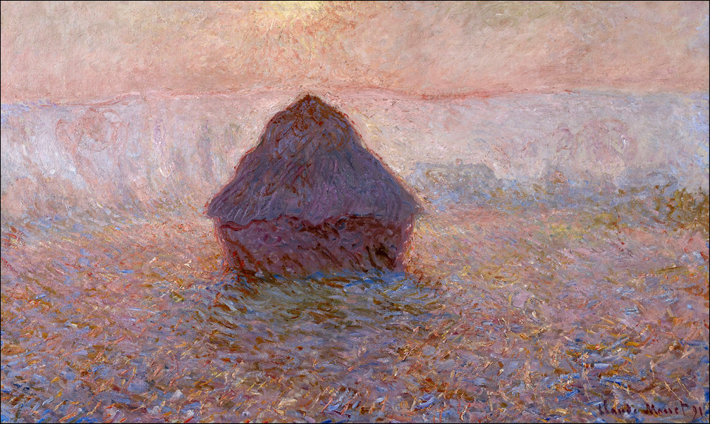 Galeria Plakatu, Plakat, Grainstack sun in the mist google art project, Claude Monet, 100x70 cm