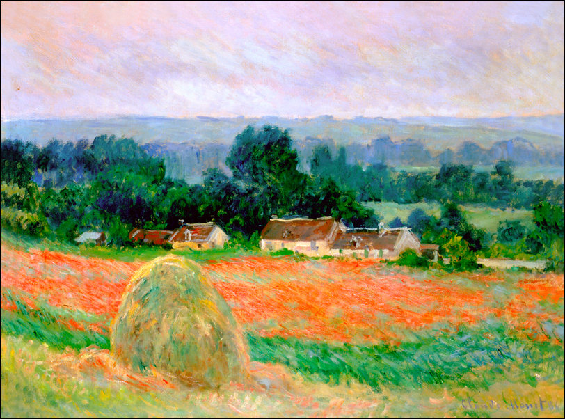 Galeria Plakatu, Plakat, Haystack at giverny 1886, Claude Monet, 50x40 cm