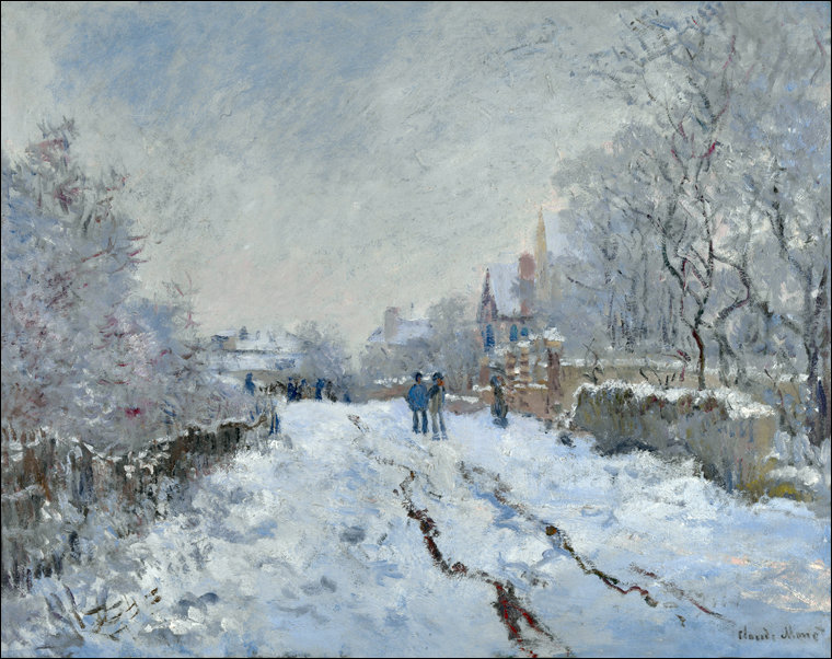 Galeria Plakatu, Plakat, Snow scene at argenteuil, Claude Monet, 100x70 cm