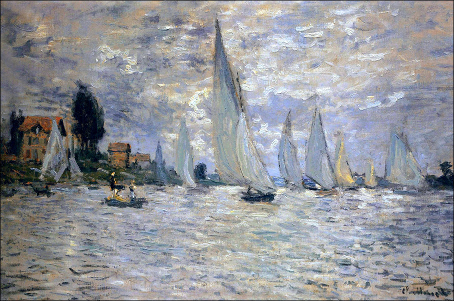 Galeria Plakatu, Plakat, The boats regatta at argenteuil, Claude Monet, 50x40 cm