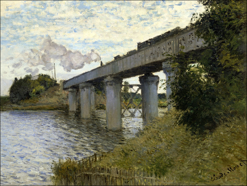 Galeria Plakatu, Plakat, The railroad bridge in argenteuil, Claude Monet, 80x60 cm
