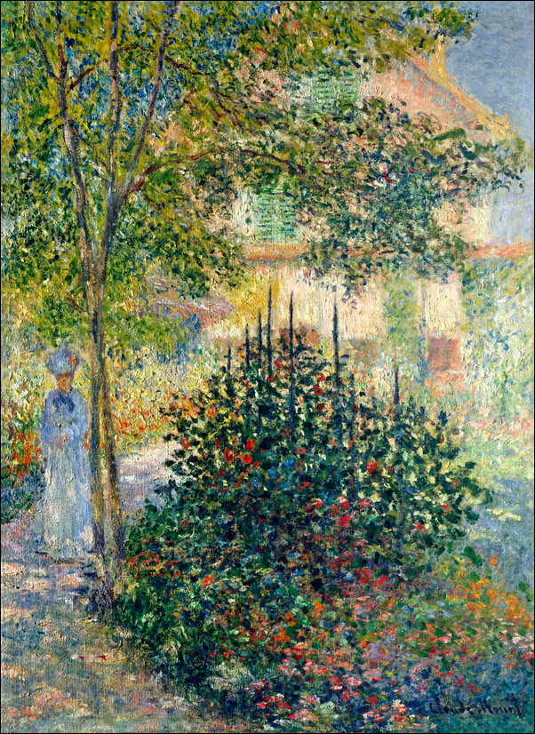 Galeria Plakatu, Plakat, Camille monet in the garden at the house in argenteuil, Claude Monet, 40x50 cm
