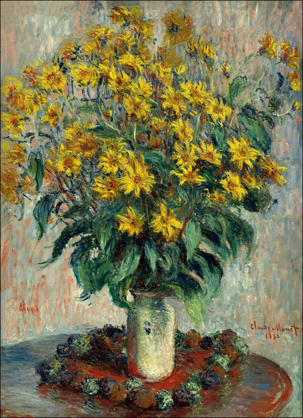 Galeria Plakatu, Plakat, Jerusalem Artichoke Flowers, Claude Monet, 61x91,5 cm