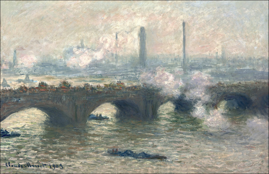 Galeria Plakatu, Plakat, Waterloo Bridge, Gray Day, Claude Monet, 70x50 cm