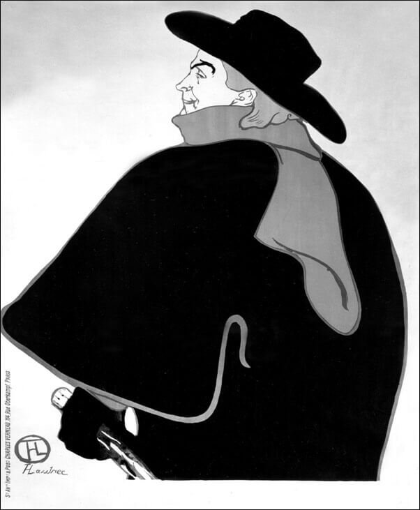 Galeria Plakatu, Plakat, Aristide Bruant, dans son cabaret, Henri de Toulouse-Lautrec, 40x50 cm