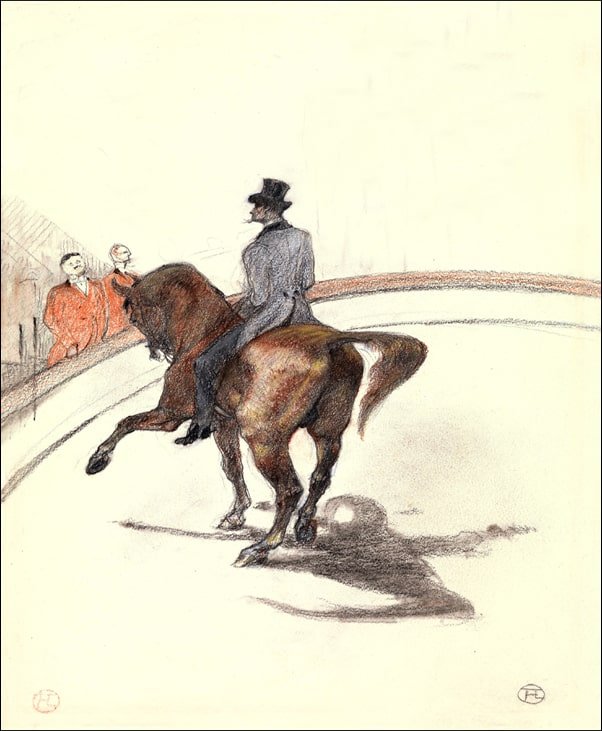 Galeria Plakatu, Plakat, At the Circus The Spanish Walk (Au Cirque Le Pas espagnol), Henri de Toulouse-Lautrec, 60x80 cm