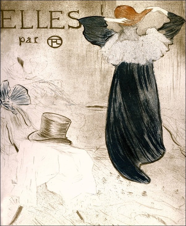 Galeria Plakatu, Plakat, Elles (portfolio cover), Henri de Toulouse-Lautrec, 61x91,5 cm