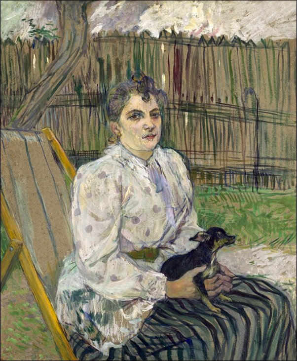 Galeria Plakatu, Plakat, Lady with a Dog, Henri de Toulouse-Lautrec, 50x70 cm