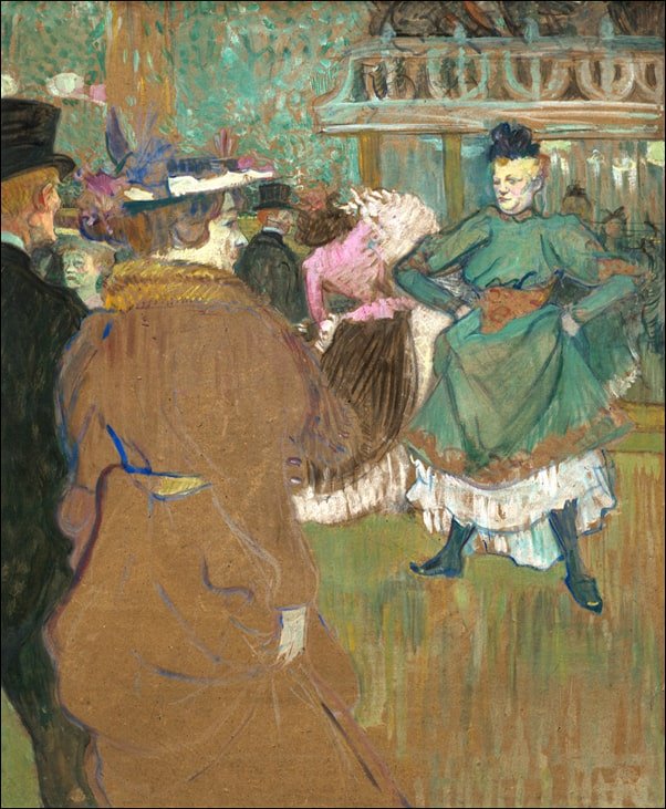 Galeria Plakatu, Plakat, Quadrille at the Moulin Rouge, Henri de Toulouse-Lautrec, 50x70 cm