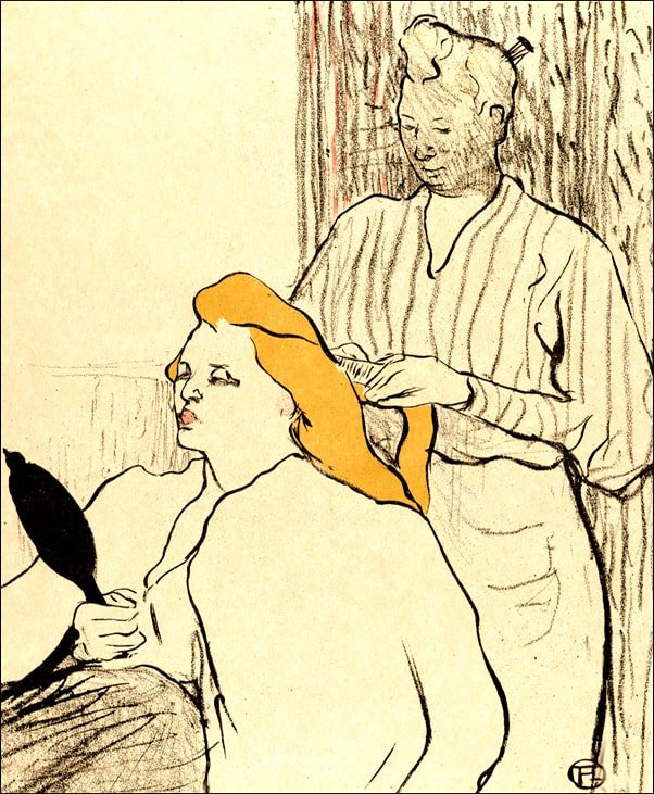 Galeria Plakatu, Plakat, The Coiffure (Playbill for the Théâtre Libre), Henri de Toulouse-Lautrec, 50x70 cm