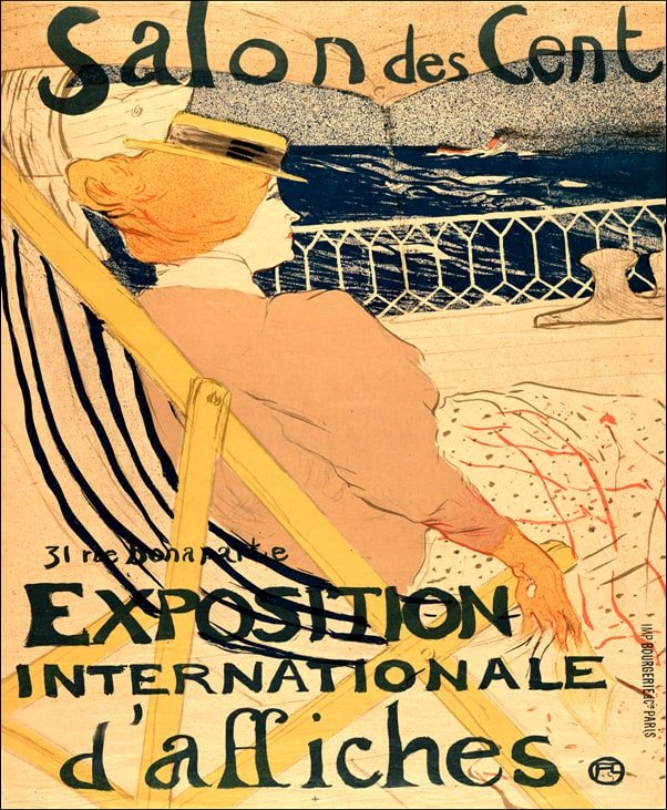 Galeria Plakatu, Plakat, Salon des Cent Exposition Internationale d’affiches, Henri de Toulouse-Lautrec, 60x80 cm