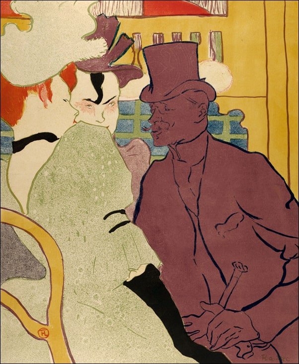 Galeria Plakatu, Plakat, The Englishman at the Moulin Rouge, Henri de Toulouse-Lautrec, 61x91,5 cm