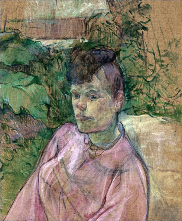 Galeria Plakatu, Plakat, Woman in the Garden of Monsieur Forest, Henri de Toulouse-Lautrec, 29,7x42 cm