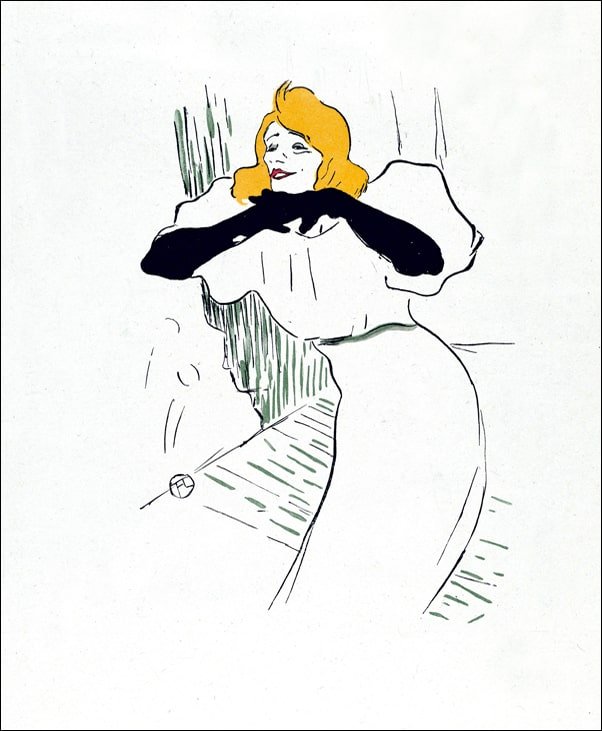 Galeria Plakatu, Plakat, Yvette Guilbert, Henri de Toulouse-Lautrec, 61x91,5 cm