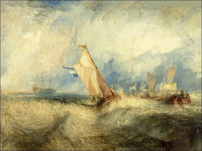 Galeria Plakatu, Plakat, An Tromp, going about to please his Masters, Ships a Sea, getting a Good Wetting, William Turner, 70x50 cm