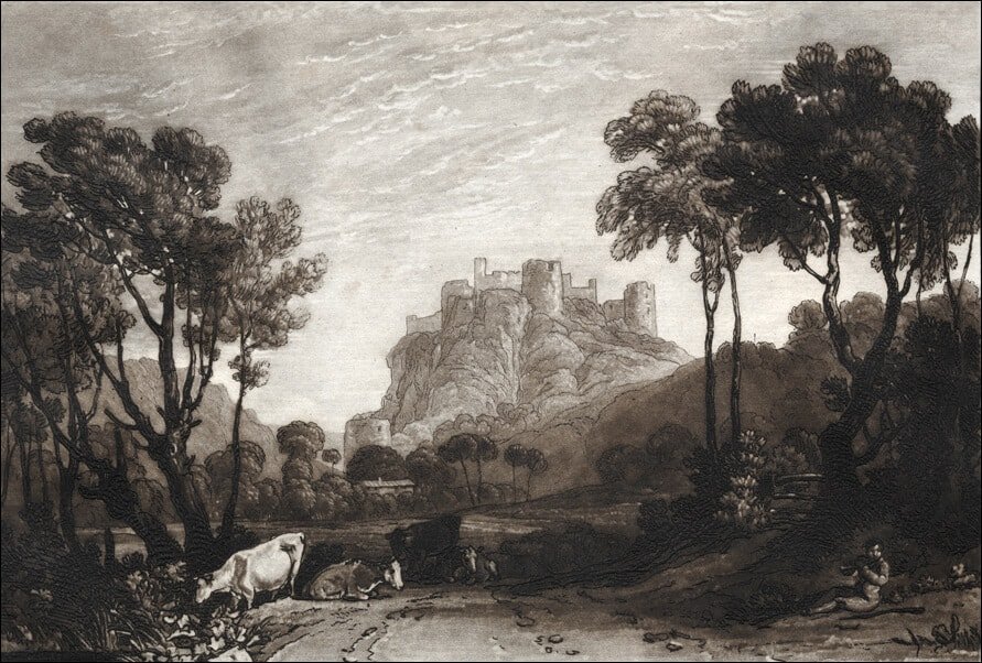 Galeria Plakatu, Plakat, Liber Studiorum The Castle above the Meadows, William Turner, 70x50 cm