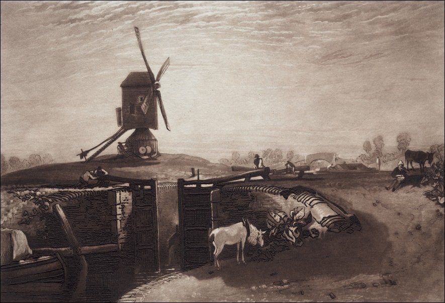 Galeria Plakatu, Plakat, Liber Studiorum Windmill and Lock, William Turner, 70x50 cm