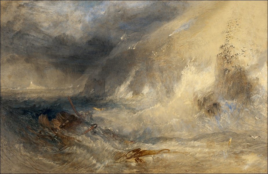 Galeria Plakatu, Plakat, Long Ship_s Lighthouse, Land&rsquo;s End, William Turner, 70x50 cm