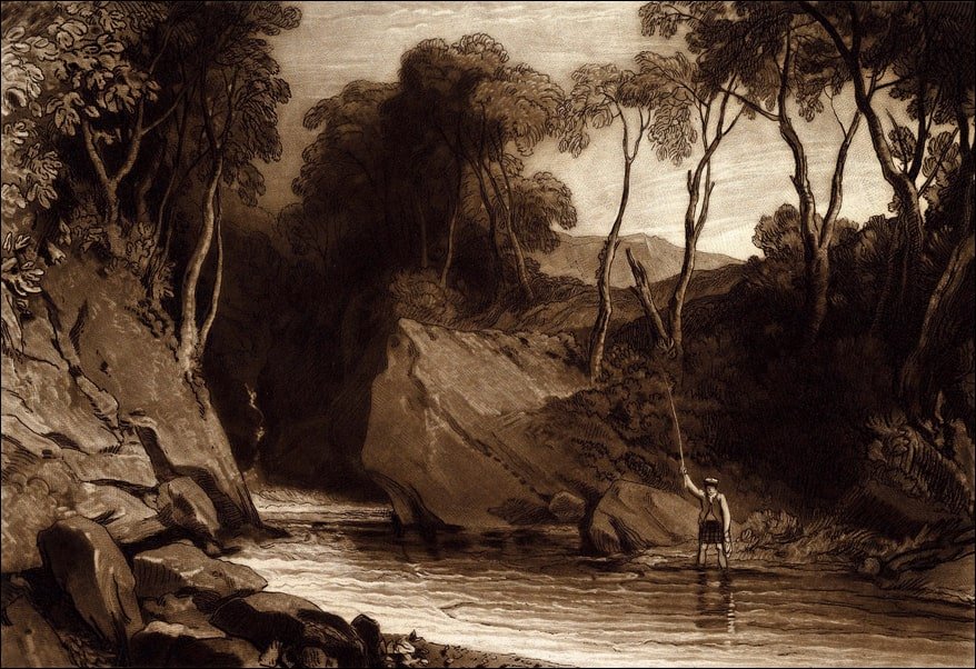 Galeria Plakatu, Plakat, Near Blair Athol, Scotland (Liber Studiorum, part VI, plate 30), William Turner, 100x70 cm