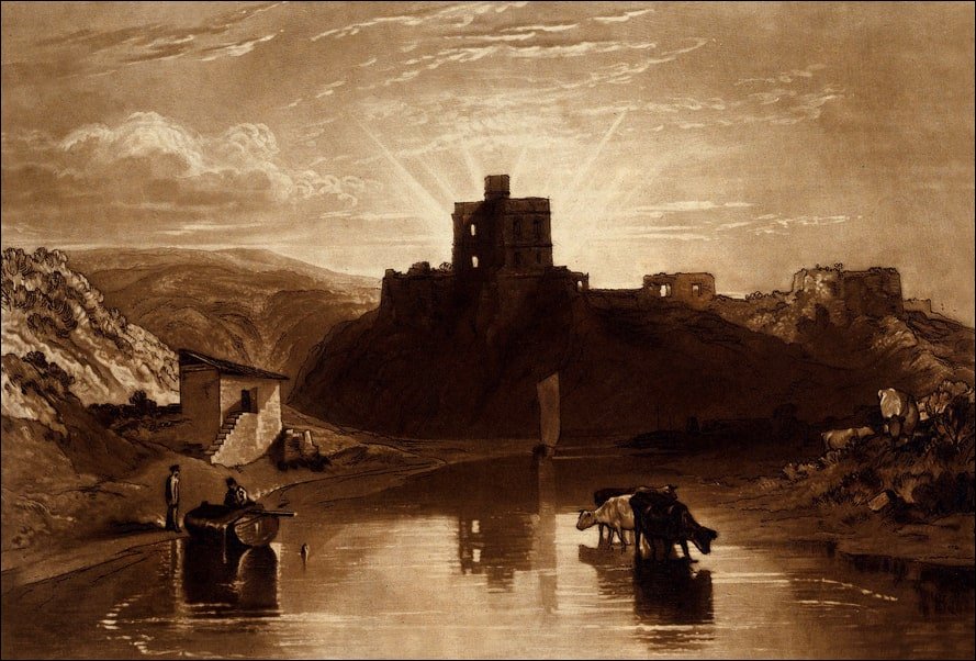 Galeria Plakatu, Plakat, Norham Castle on the Tweed (Liber Studiorum, part xII, plate 57), William Turner, 40x30 cm