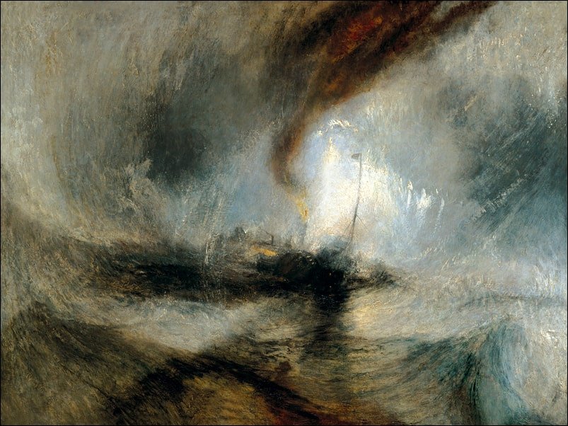 Galeria Plakatu, Plakat, Snow storm steam boat off a harbour s mouth, William Turner, 70x50 cm