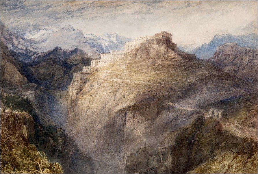 Galeria Plakatu, Plakat, The Fort of L_Esseillon, Val de la Maurienne, France, William Turner, 70x50 cm