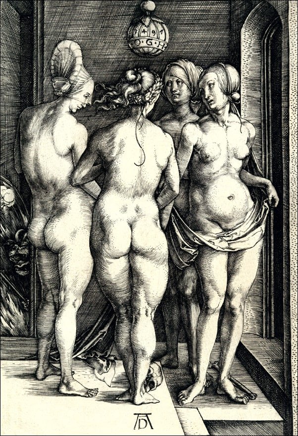 Galeria Plakatu, Plakat, Four Naked Women, Albrecht Durer, 30x40 cm