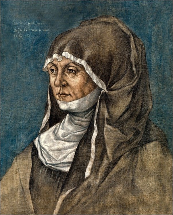 Galeria Plakatu, Plakat, Portrait of a Woman, Said to Be Caritas Pirckheimer (1467–1532), Albrecht Durer, 40x50 cm