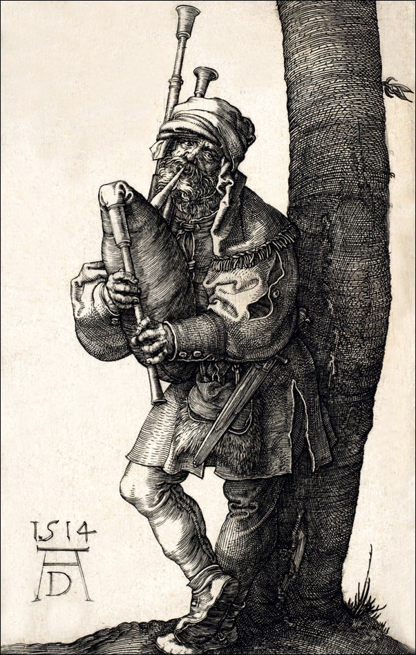 Galeria Plakatu, Plakat, The Bagpiper, Albrecht Durer, 61x91,5 cm