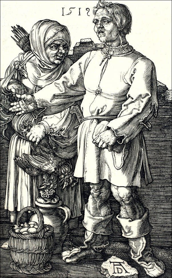 Galeria Plakatu, Plakat, The Peasant Couple at Market, Albrecht Durer, 30x40 cm