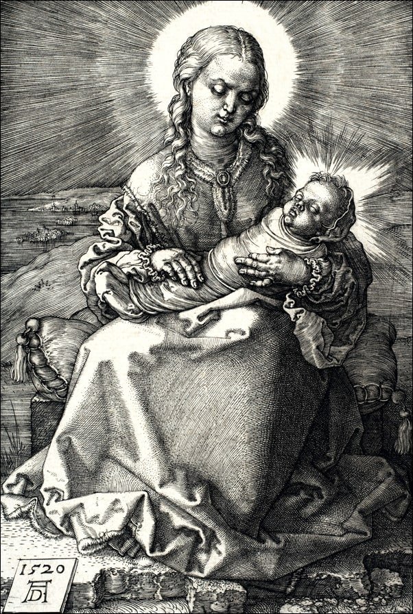 Galeria Plakatu, Plakat, The Virgin with the Swaddled Child, Albrecht Durer, 30x40 cm