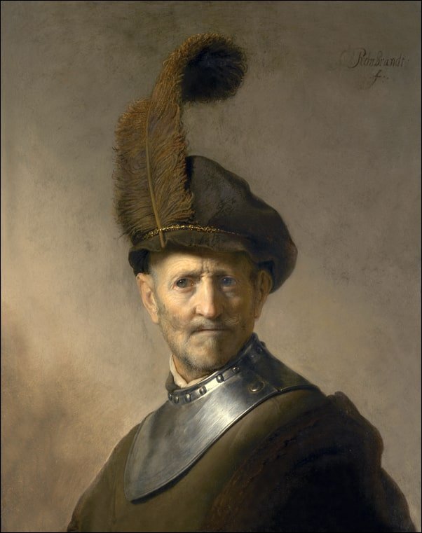 Galeria Plakatu, Plakat, An Old Man in Military Costume, Rembrandt, 40x50 cm