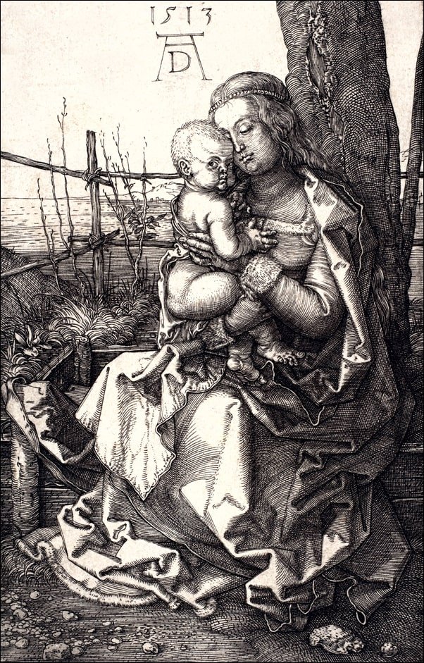 Galeria Plakatu, Plakat, Virgin and Child Seated by a Tree, Albrecht Durer, 40x50 cm
