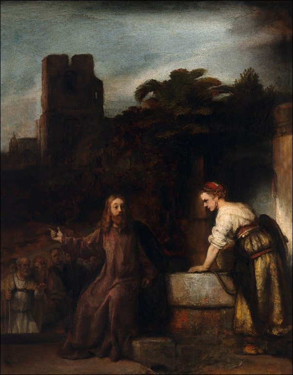 Galeria Plakatu, Plakat, Christ and the Woman of Samaria, Rembrandt, 61x91,5 cm