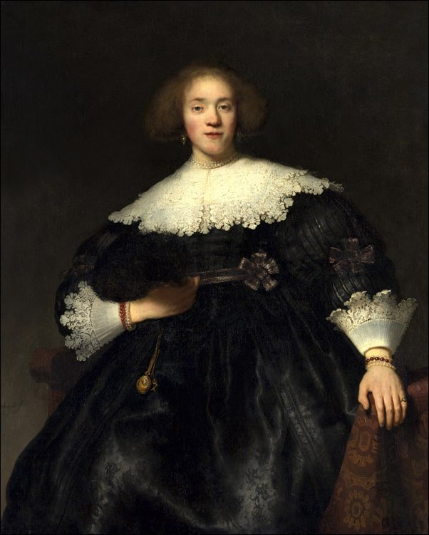 Galeria Plakatu, Plakat, Portrait of a Young Woman with a Fan, Rembrandt, 40x50 cm