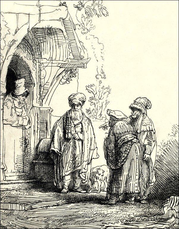 Galeria Plakatu, Plakat, Three Oriental Figures, Rembrandt, 50x70 cm