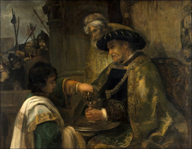 Galeria Plakatu, Plakat, Pilate Washing His Hands, Rembrandt, 100x70 cm