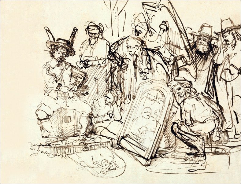 Galeria Plakatu, Plakat, Satire on Art Criticism, Rembrandt, 100x70 cm