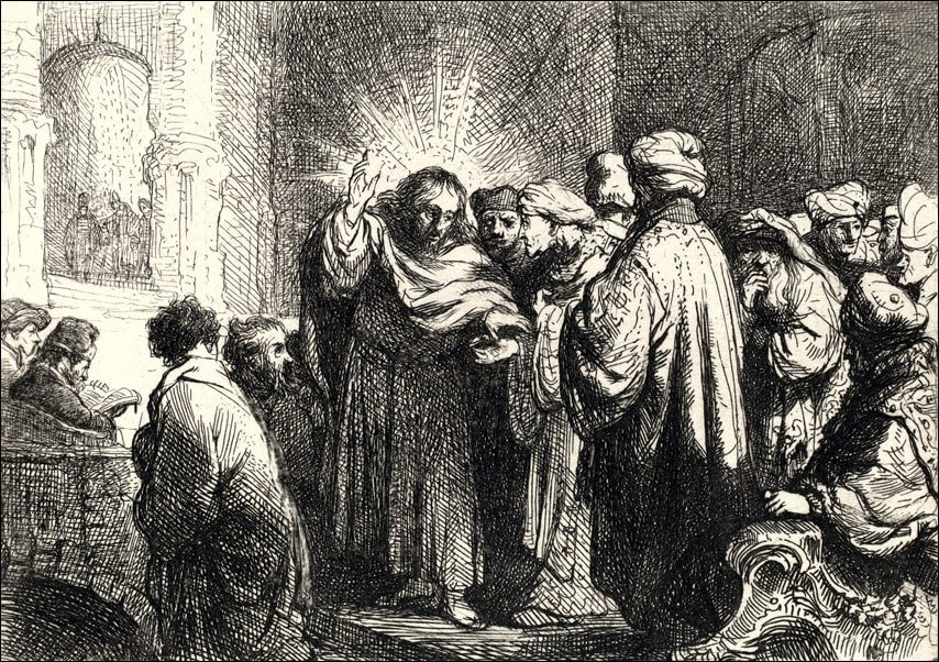 Galeria Plakatu, Plakat, The Tribute Money, Rembrandt, 100x70 cm