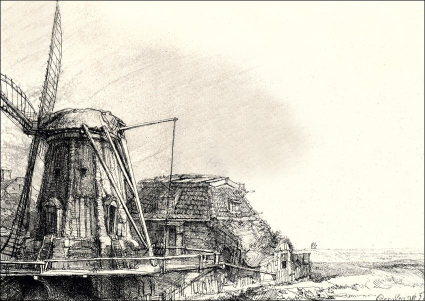Galeria Plakatu, Plakat, The Windmill, Rembrandt, 100x70 cm