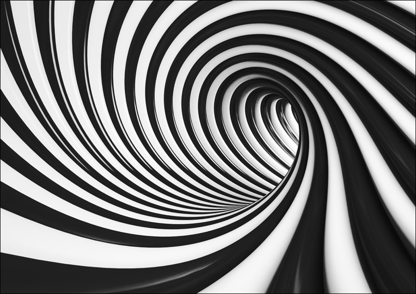 Galeria Plakatu, Plakat, Czarno biały tunel, 100x70 cm