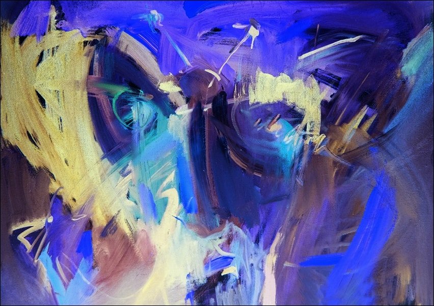 Galeria Plakatu, Plakat, Niebieska abstrakcja, 70x50 cm